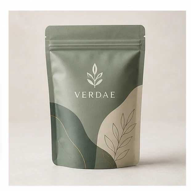 Custom packaging example with fictional brand artwork